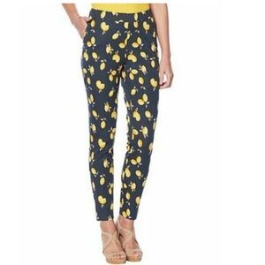 Lemon Way Women’s Lemon Print Pull-On Pants Blue Yellow Size 14T